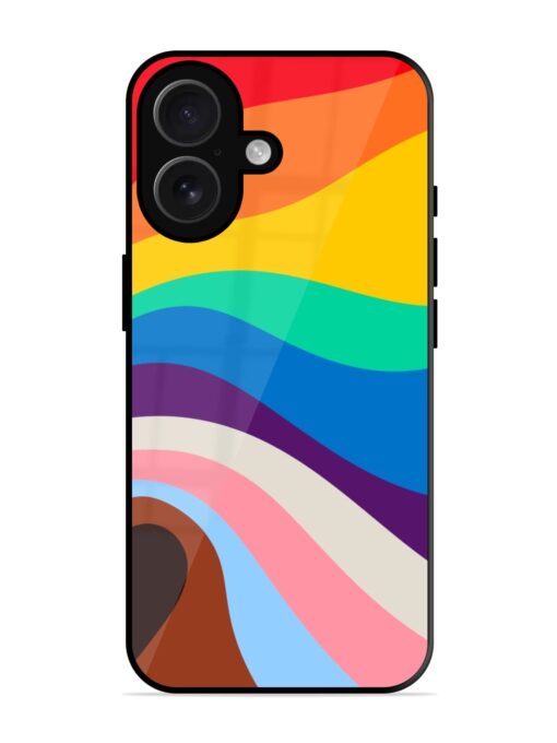 Minimal Pride Art Glossy Metal Phone Cover for Apple Iphone 16