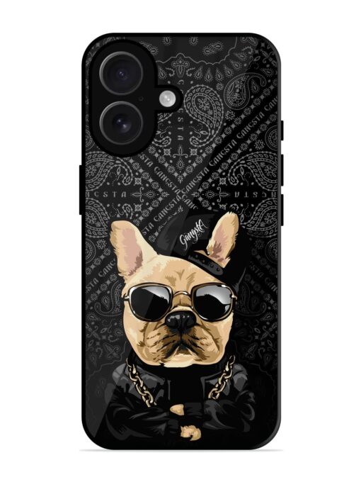 Gangsta Cool Sunmetales Dog Glossy Metal Phone Cover for Apple Iphone 16 Zapvi