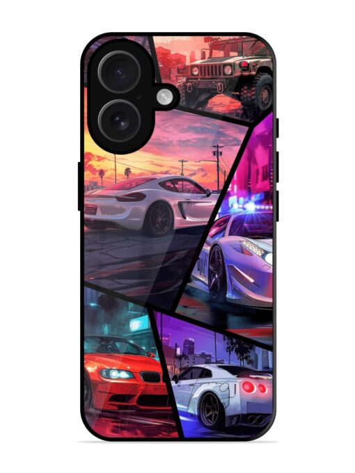 Ride In Pixels Glossy Metal Phone Cover for Apple Iphone 16 Zapvi