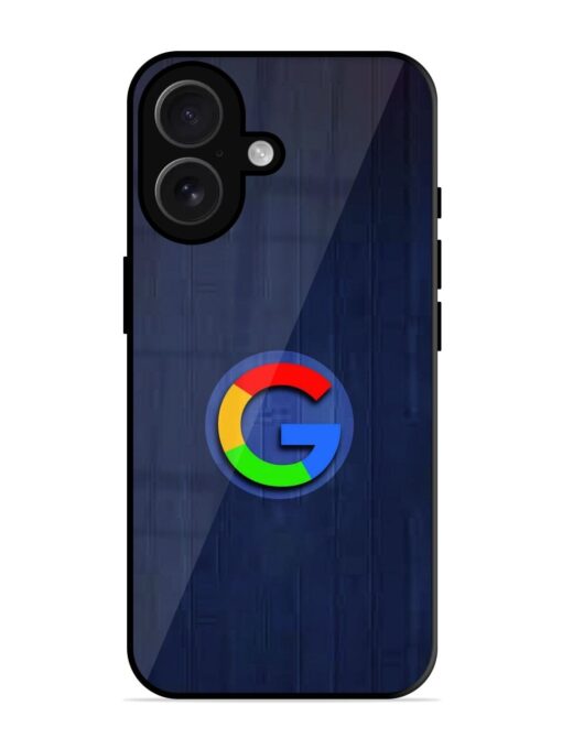 Google Logo Printed Glossy Metal TPU Phone Cover for Apple Iphone 16 Plus