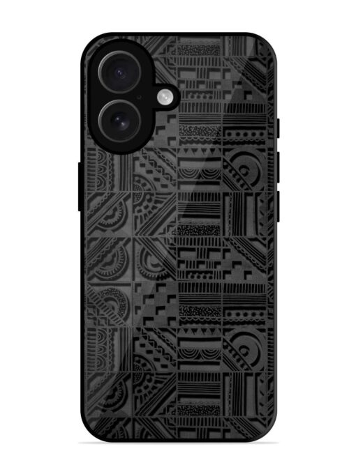 Seamless Pattern Glossy Metal Phone Cover for Apple Iphone 16 Plus