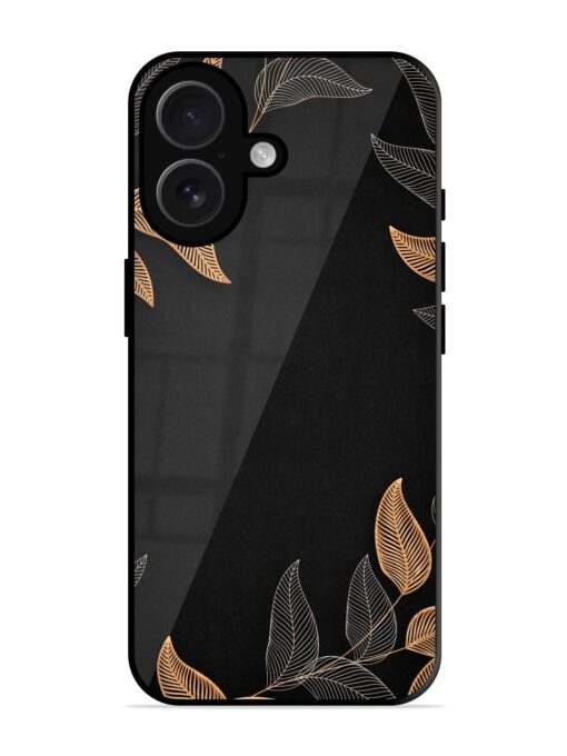 Foliage Art Glossy Metal Phone Cover for Apple Iphone 16 Plus