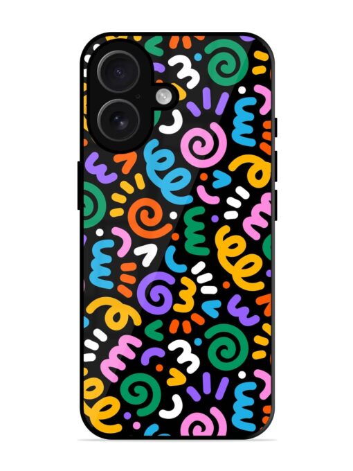 Colorful Seamless Vector Glossy Metal Phone Cover for Apple Iphone 16 Plus