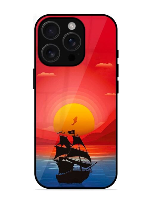 Sunset Sail Glossy Metal Phone Cover for Apple Iphone 16 Pro Zapvi