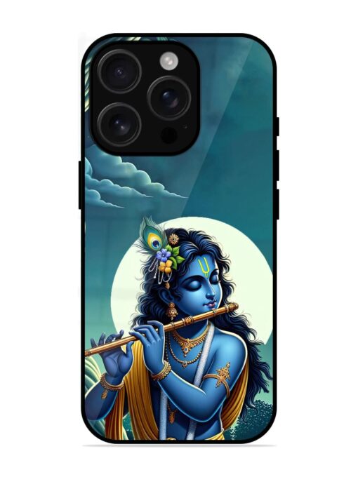 Krishna's Divine Flute Glossy Metal Phone Cover for Apple Iphone 16 Pro Zapvi