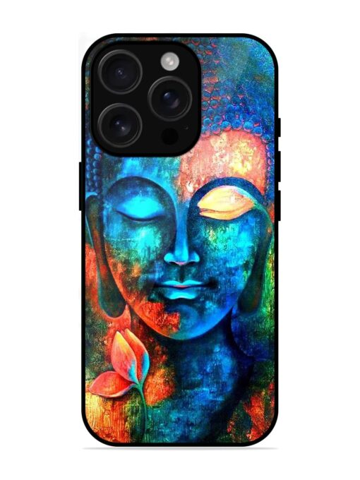 Buddha Painting Glossy Metal Phone Cover for Apple Iphone 16 Pro Zapvi