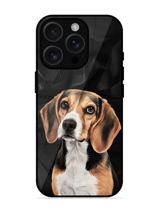 Beagle Portrait Glossy Metal Phone Cover for Apple Iphone 16 Pro Max Zapvi