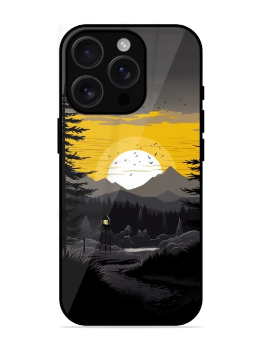 Sunset Vector Glossy Metal Phone Cover for Apple Iphone 16 Pro Max