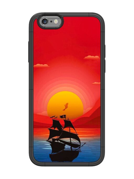 Sunset Sail Glossy Metal Phone Cover for Apple Iphone 6 Zapvi