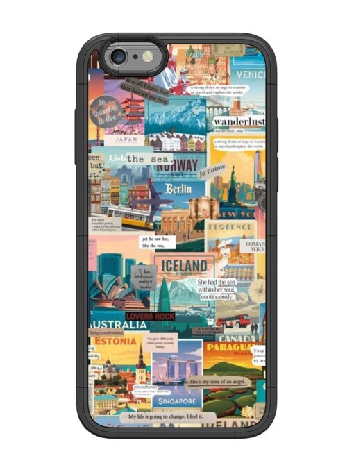 Travel Inspiration Collage Glossy Metal Phone Cover for Apple Iphone 6