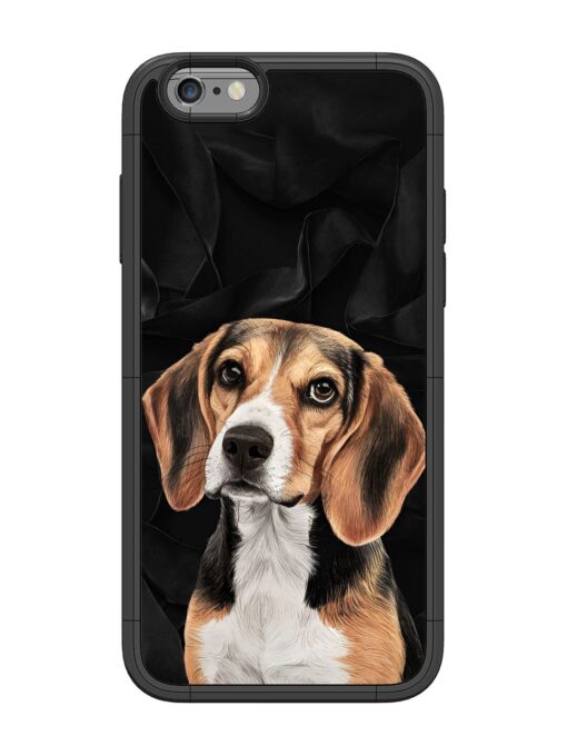 Beagle Portrait Glossy Metal Phone Cover for Apple Iphone 6 Zapvi