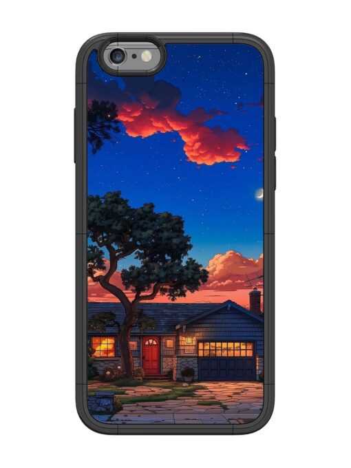 Serene Suburban Twilight Glossy Metal Phone Cover for Apple Iphone 6 Zapvi