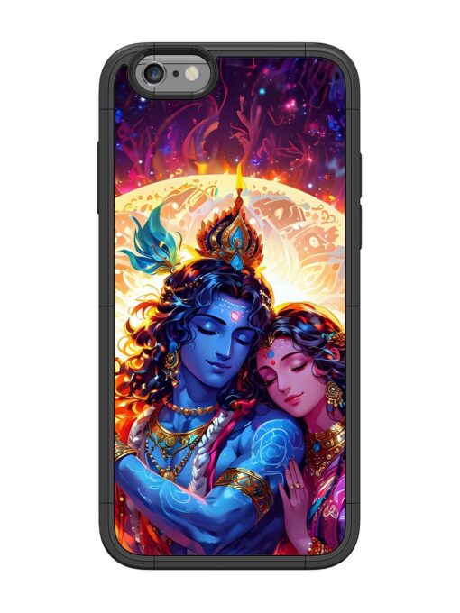 Radha Krishna Art Glossy Metal Phone Cover for Apple Iphone 6 Zapvi