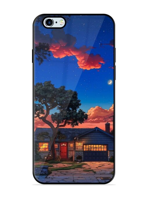 Serene Suburban Twilight Glossy Metal Phone Cover for Apple Iphone 6 Plus