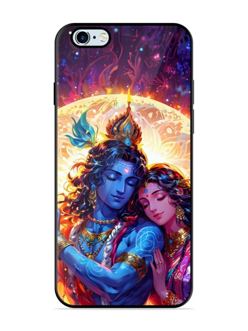 Radha Krishna Art Glossy Metal Phone Cover for Apple Iphone 6 Plus Zapvi