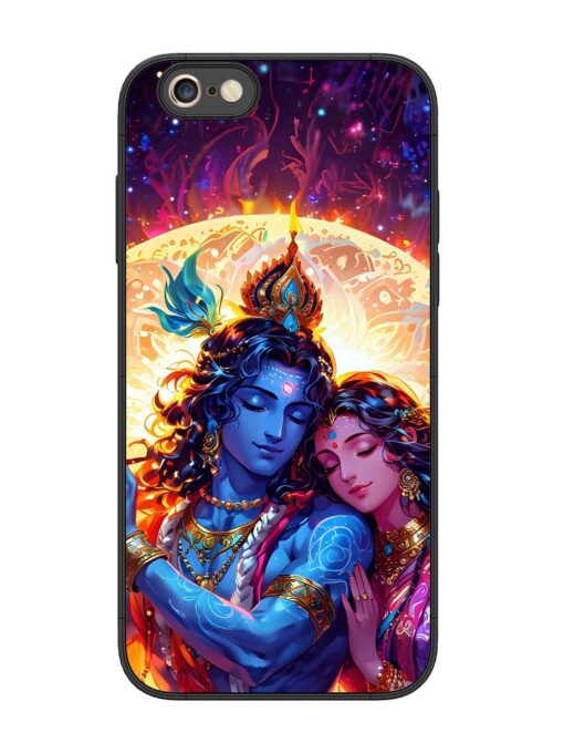 Radha Krishna Art Glossy Metal Phone Cover for Apple Iphone 6S Plus