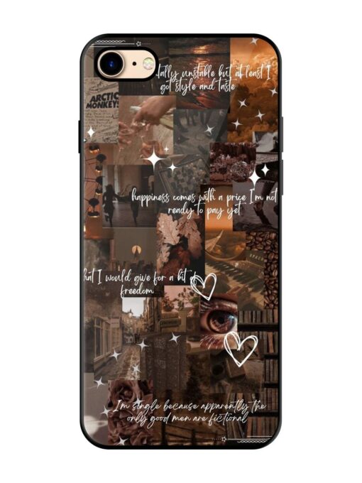 Melancholy Aesthetic Glossy Metal Phone Cover for Apple Iphone 7