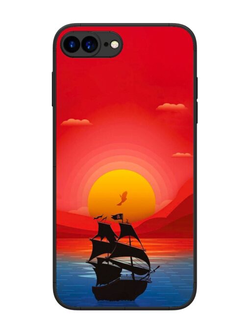 Sunset Sail Glossy Metal Phone Cover for Apple Iphone 7 Plus Zapvi