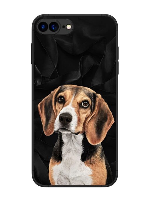 Beagle Portrait Glossy Metal Phone Cover for Apple Iphone 7 Plus Zapvi