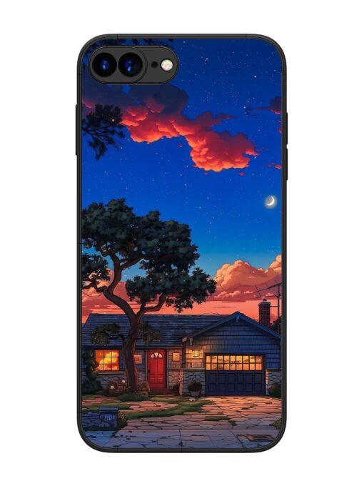 Serene Suburban Twilight Glossy Metal Phone Cover for Apple Iphone 7 Plus Zapvi