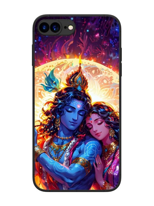 Radha Krishna Art Glossy Metal Phone Cover for Apple Iphone 7 Plus Zapvi