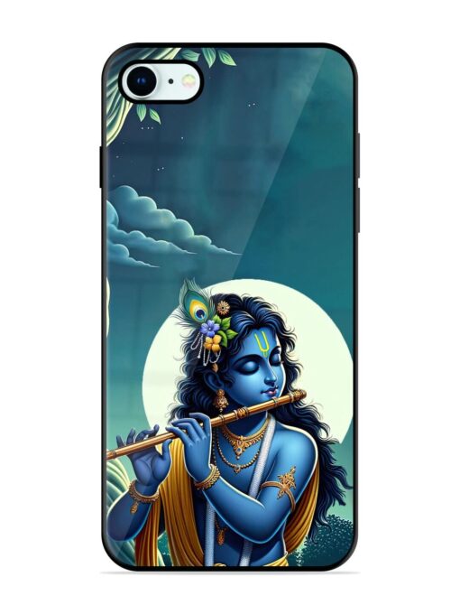 Krishna's Divine Flute Glossy Metal Phone Cover for Apple Iphone 8 Zapvi