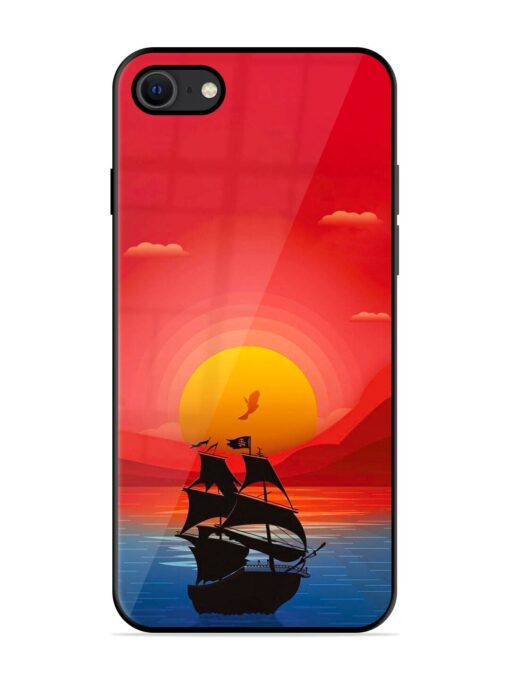 Sunset Sail Glossy Metal Phone Cover for Apple Iphone Se (2020) Zapvi