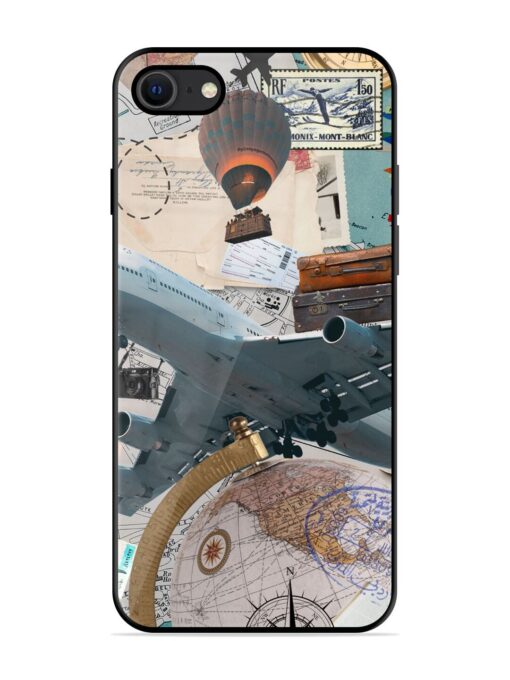 Adventure Awaits Glossy Metal Phone Cover for Apple Iphone Se (2020) Zapvi