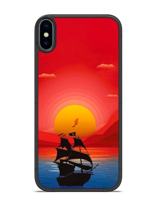 Sunset Sail Glossy Metal Phone Cover for Apple Iphone X