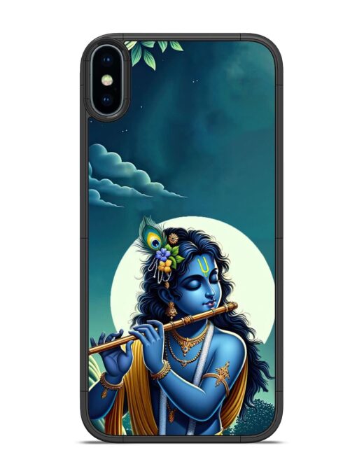 Krishna's Divine Flute Glossy Metal Phone Cover for Apple Iphone X