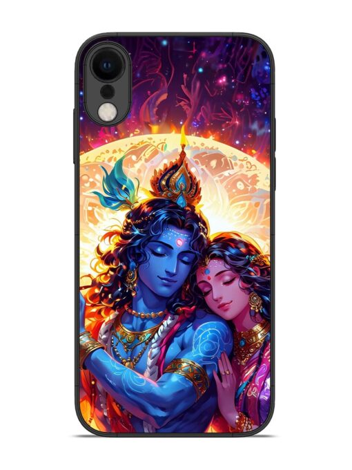 Radha Krishna Art Glossy Metal Phone Cover for Apple Iphone Xr