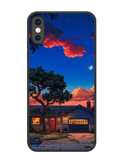 Serene Suburban Twilight Glossy Metal Phone Cover for Apple Iphone Xs Max Zapvi