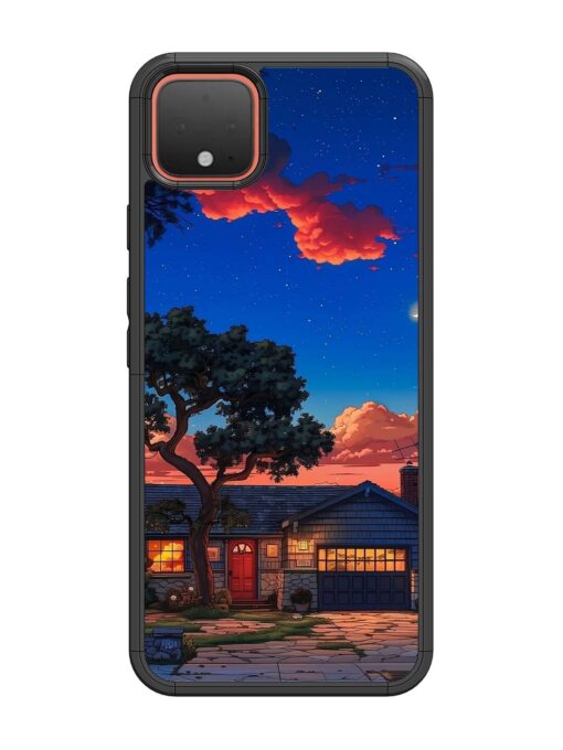 Serene Suburban Twilight Glossy Metal Phone Cover for Google Pixel 4 Zapvi