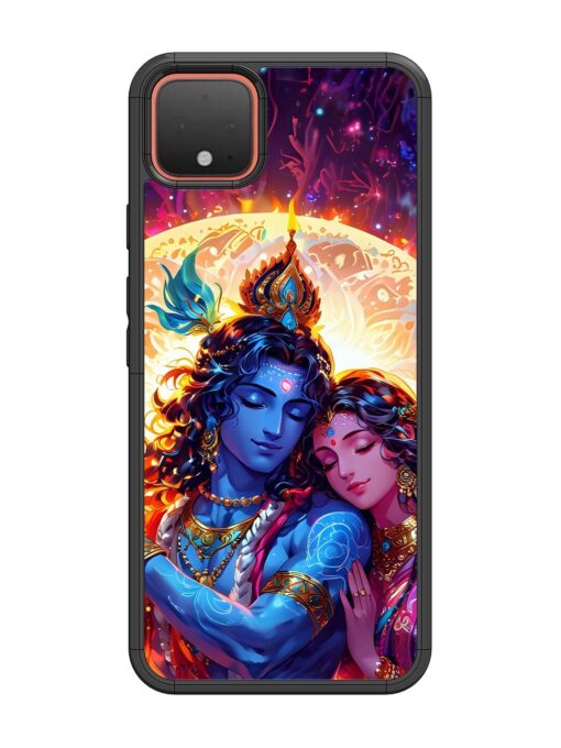 Radha Krishna Art Glossy Metal Phone Cover for Google Pixel 4 Zapvi