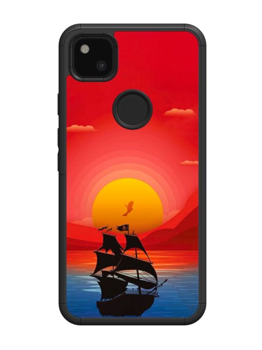 Sunset Sail Glossy Metal Phone Cover for Google Pixel 4A Zapvi