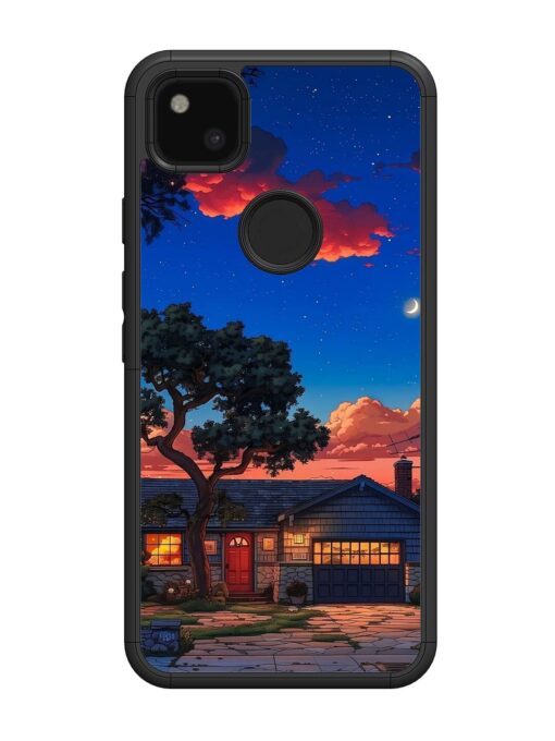 Serene Suburban Twilight Glossy Metal Phone Cover for Google Pixel 4A Zapvi