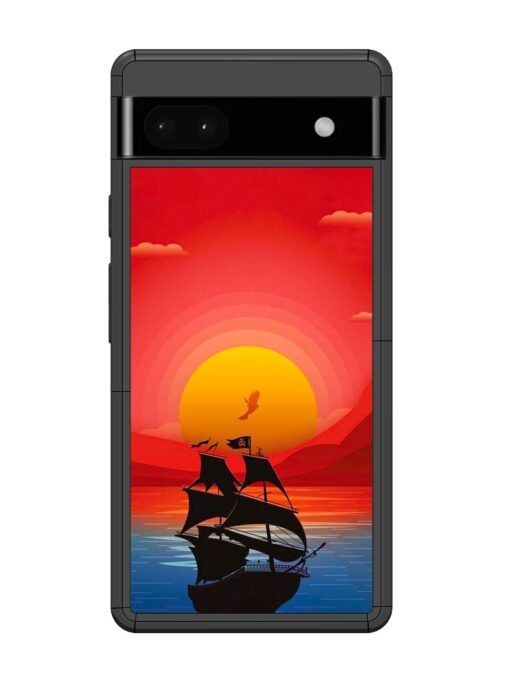 Sunset Sail Glossy Metal Phone Cover for Google Pixel 6A Zapvi