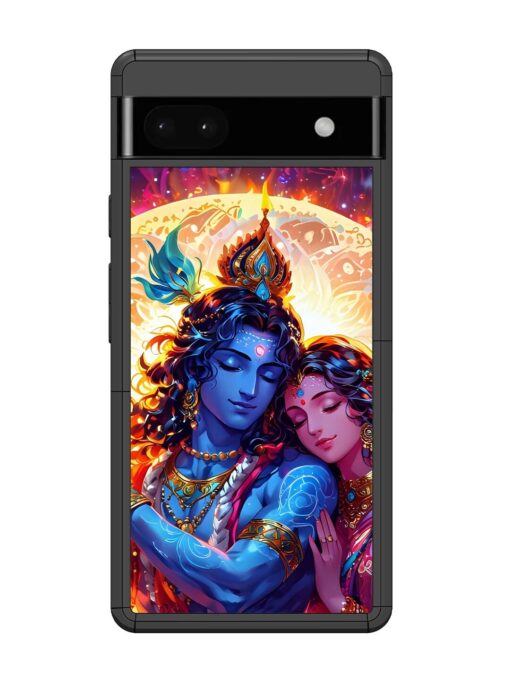 Radha Krishna Art Glossy Metal Phone Cover for Google Pixel 6A Zapvi