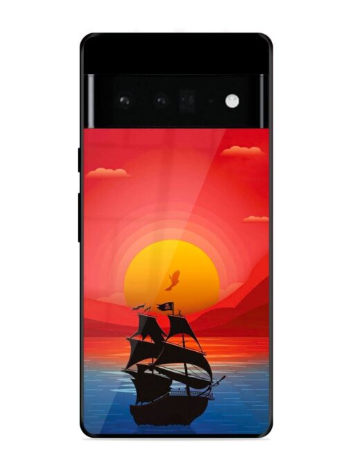 Sunset Sail Glossy Metal Phone Cover for Google Pixel 6 Pro Zapvi