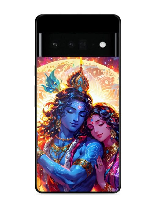 Radha Krishna Art Glossy Metal Phone Cover for Google Pixel 6 Pro