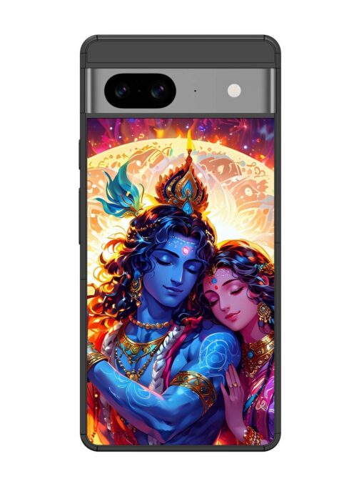 Radha Krishna Art Glossy Metal Phone Cover for Google Pixel 8