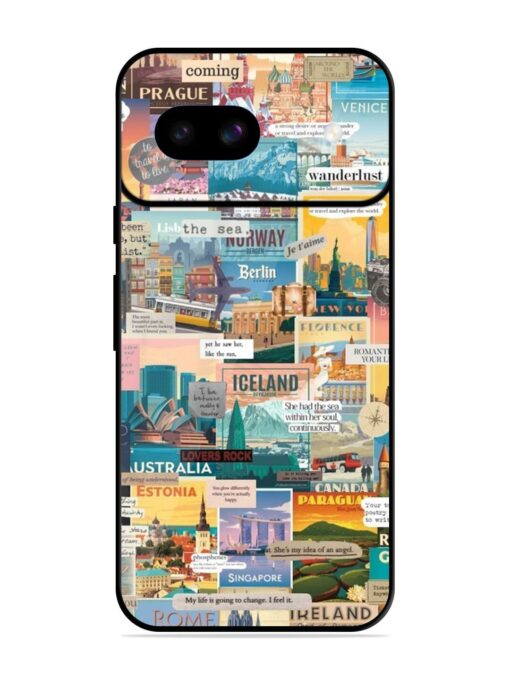 Travel Inspiration Collage Glossy Metal Phone Cover for Google Pixel 8A