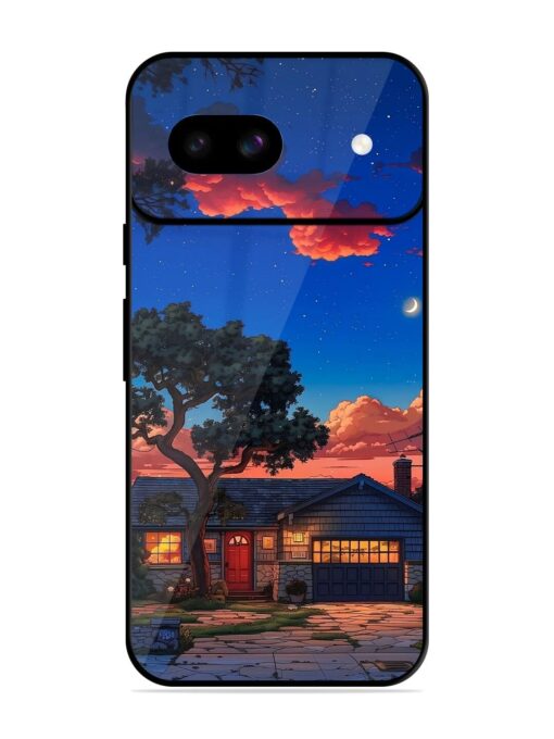 Serene Suburban Twilight Glossy Metal Phone Cover for Google Pixel 8A Zapvi