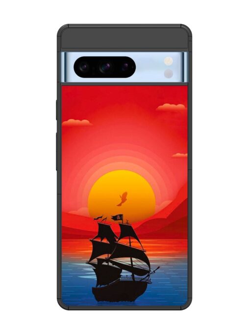 Sunset Sail Glossy Metal Phone Cover for Google Pixel 8 Pro Zapvi