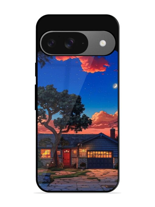 Serene Suburban Twilight Glossy Metal Phone Cover for Google Pixel 9