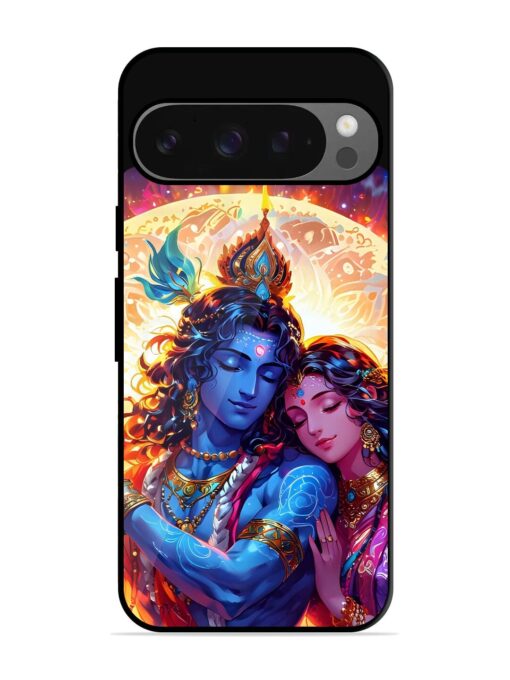 Radha Krishna Art Glossy Metal Phone Cover for Google Pixel 9 Pro