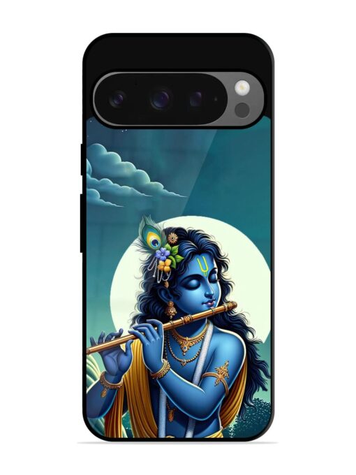 Krishna's Divine Flute Glossy Metal Phone Cover for Google Pixel 9 Pro