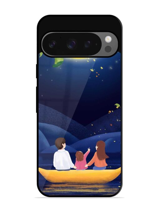 Happy Family And Beautiful View Glossy Metal Phone Cover for Google Pixel 9 Pro Xl