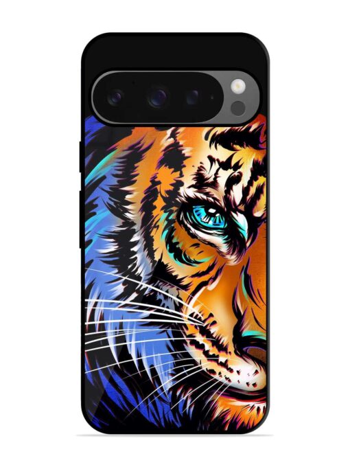 Colorful Lion Art Glossy Metal Phone Cover for Google Pixel 9 Pro Xl