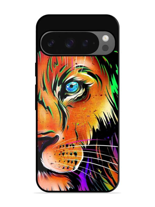 Colorful Lion Design Glossy Metal TPU Phone Cover for Google Pixel 9 Pro Xl